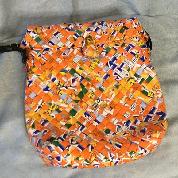 Rebagz Half the Sky Designs Upcycled Woven Shoulder Bag - Picture 1 of 12